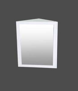 WINACO New Look Corner Off White 3 MM Thickness Bathroom Mirror Cabinet Acrylic Wall Shelf