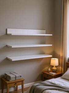 SOKHI Wooden Wall Shelf White - Image 6