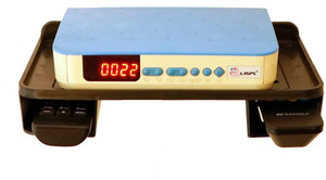 Fivean Set Top Box Stand with Double Remote Holder (Number of Shelves - 1, Black) Plastic Wall Shelf