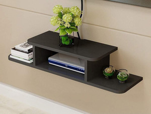 Dime Store Dime Store Setup Box Stand/Set Top Box Stand Wall Mount Wooden Wall Shelf