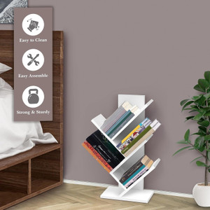 Vination Tree-Shap Book Shelf,Nature-Inspired,Diagonal Shelves, Modern Style Wall Mounted MDF (Medium Density Fiber) Wall Shelf