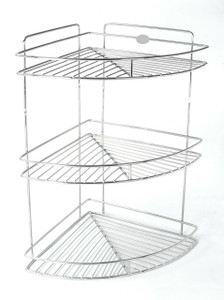 Kitchen Design CORNER 3 SHELF 12 INCHES Stainless Steel Wall Shelf