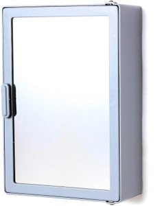Epraiser Multiuse SMALL SIZE Mirror Cabinet for Storage Organiser in Bathroom, Kitchen Plastic Wall Shelf