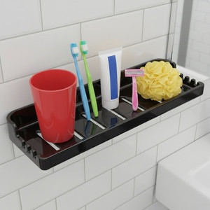 Vibrant Ceramic Wall Mounted Shower Shelf Rack Glass Wall Shelf Price ...