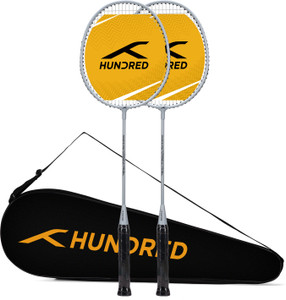 Hundred POWERTEK STAR White Strung Badminton Racquet