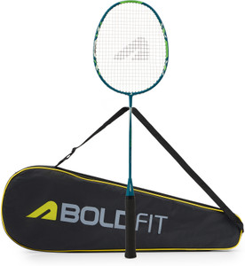 बोल्डफिट Badminton Racquet with Bag Cover Badminton Racket Shuttle Racket Shuttle Bat काला, लाल स्ट्रंग बैडमिंटन रैकेट