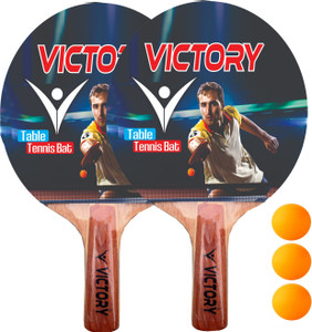 VICTORY Power TT Bat Pink / Black Black, Pink Table Tennis Racquet