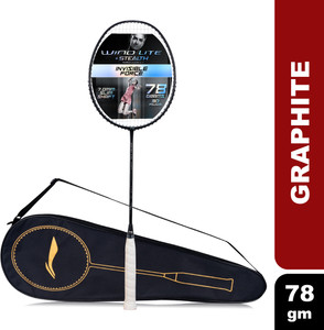 レイジング LI-NING Wind Lite Stealth Black, Grey Strung Badminton