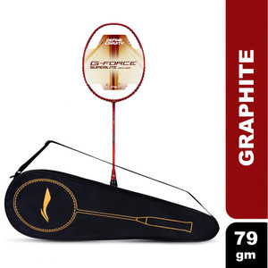 LI-NING G-Force 5900 Superlite Red, Silver Strung Badminton Racquet (Pack of: 1, 79 g) - Image 1
