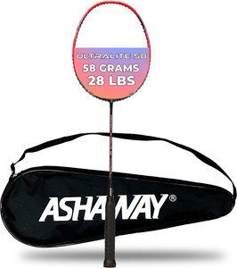 ASHAWAY Ultralite 58 Black, Orange Unstrung Badminton Racquet
