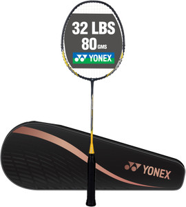 YONEX Nanoflare Speed 7 Grey, Yellow Strung Badminton Racquet