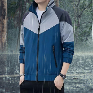 Mia Fashion Colorblock Men Raincoat
