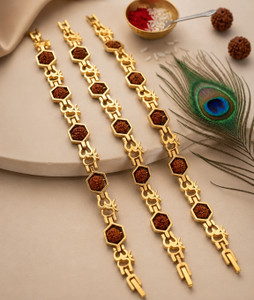 Devora Bracelet FST40 Gold Finish Rakhi Set