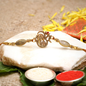 Flipkart SmartBuy Religious S-7 Gold Finish Chawal Roli Pack, Rakhi  Set