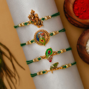 eCraftIndia Designer Rakhi Assorted Rakhi  Set