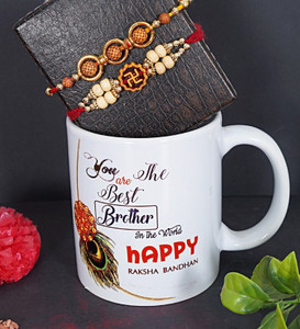 RHYTHM GIFT4U Designer New Rakhi| Combo Type Rakhi| Designer Rakhi| Mauli Thread Rakhi, Mug  Set