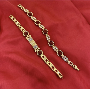 Bracelet FST33 Gold Finish Rakhi by Devora