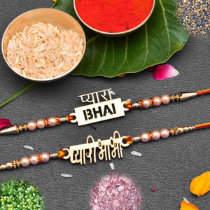 The Youth Fashion Bhaiya Bhabhi Rakhi| Rakhi Gift For Brother| Rakhi Combo Set| 9115 Mauli Thread Rakhi  Set