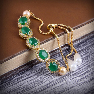 AHOORA ENTERPRISES Designer RAKHI141SJ16 Kundan Bracelet  Set
