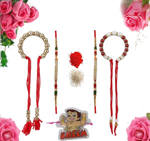 URBANELA Bhaiya Bhabhi XXUCRK505 Mauli Thread Rakhi  Set