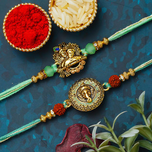 eCraftIndia Religious Rakhi Memento Assorted Rakhi Set