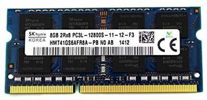हयनिक्स 1600Mhz DDR3 8 GB (डुअल चैनल) लैपटॉप (HMT41GS6AFR8A-PB PC3L 12800S , CL 11)