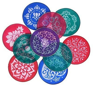 JANMESH ENTERPRISES Rangoli Stencil Jali 4 Inches with 100g White - Image 1