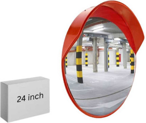 Spotview Unbreakable Convex Mirror For Road Safety with Installation Kit 24 Inch Rearview Radar Mirror