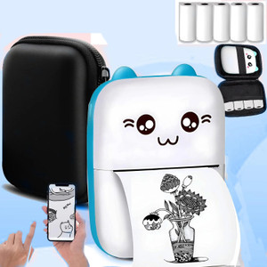 Emerydeal Portable Bluetooth Mini Thermal PrinteBluetooth Mini Thermal Pocket Printer Thermal Receipt Printer