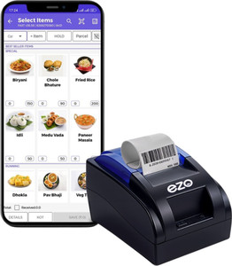 Ezo 58MM 2 Inch Inch USB & Bluetooth 1 Year Software Wired Billing Machine Thermal Receipt Printer