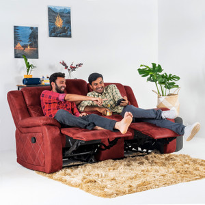 Jordyblue Marvin With Console 2 Seater Fabric Manual Recliner