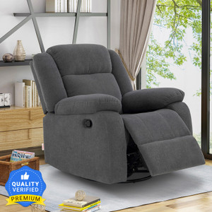 duroflex Avalon Fabric Manual Swivel & Rocker Recliner
