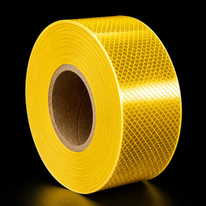 Navkar Associatess Radiance High Intensity Waterproof Conspicuity Warning Reflective Radium Tape 50 mm x 5 m Yellow Reflective Tape