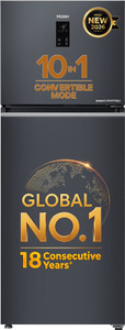 Haier 328 L Frost Free Double Door 2 Star Convertible Refrigerator with Triple Inverter , 10 In 1 Convertible Modes, Digital Touch Display & Spacious Fresh Zone ( 2026 Model)