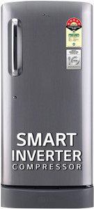 LG 185 L Direct Cool Single Door 5 Star Refrigerator with Base Drawer  with Smart Inverter Compressor, Smart Connect, Fast Ice Making