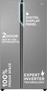 Haier 596 L Frost Free Side by Side Convertible Refrigerator  with 100% Convertible Fridge SpaceDigital Control Panel360 Degree CoolingMagic Convertible ZoneExpert Inverter 2-Door