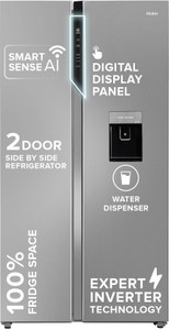 Haier 596 L Frost Free Side by Side Convertible Refrigerator  with Water Dispenser100% Convertible Fridge SpaceWi-FiDigital Control Panel360 Degree CoolingMagic Convertible ZoneExpert Inverter 2-Door