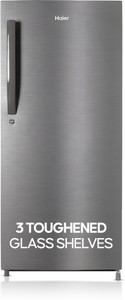 Haier 190 L Direct Cool Single Door 5 Star Refrigerator  with Toughned Glass ShelfLarge Vegetable Box