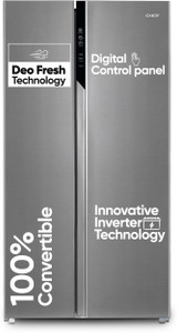 CANDY 602 L Frost Free Side by Side Refrigerator  with 100 % Convertible refrigerator with Deo Fresh Technology , Innovative Inverter Compressor Technology