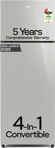 Godrej 308 L Frost Free Double Door 2 Star Refrigerator  with Powered by AI Tech With 4-In-1 Convertible Modes And 95%+ Food Surface Disinfection
