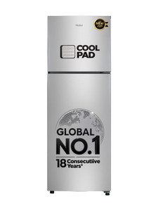 Haier 240 L Frost Free Double Door 1 Star Refrigerator (Moon Silver, - Image 1