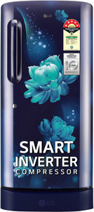 LG 185 L Direct Cool Single Door 5 Star Refrigerator with Base Drawer  with Smart Inverter Compressor, Fast Ice Making