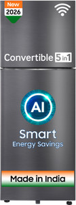 Samsung 419 L Frost Free Double Door 3 Star Refrigerator with Convertible 5-in-1, Wifi Enabled, Bespoke AI, Digital Inverter, 2026 Model