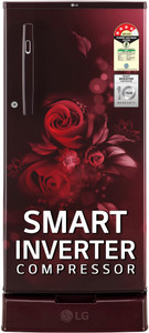 LG 185 L Direct Cool Single Door 4 Star Refrigerator with Base Drawer  with Smart Inverter Compressor & Smart Connect