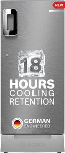 BOSCH 207 L Direct Cool Single Door 3 Star Refrigerator with Base Drawer  with Industrys largest vegetable box*18 Hour Cooling Retention during powercut, 2.5x Faster Cooling, Smart inverter compressor