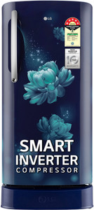 LG 201 L Direct Cool Single Door 5 Star Refrigerator with Base Drawer  with Smart Inverter Compressor, Fast Ice Making