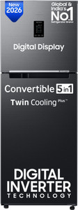 Samsung 301 L Frost Free Double Door 2 Star Refrigerator with Convertible 5-in-1, Digital Inverter, Digital Display, 2026 Model