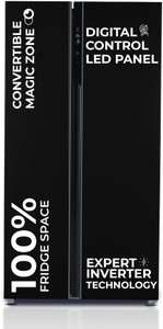 Haier 602 L Frost Free Side by Side Convertible Refrigerator  with |100% Convertible|Expert Inverter|Digital Display Panel|Jumbo Ice Maker|Deo Fresh Technology