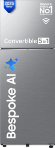 Samsung 350 L Frost Free Double Door 3 Star Convertible Refrigerator  with 5-in-1, Digital Inverter, WiFi Enabled Bespoke AI