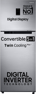 Samsung 363 L Frost Free Double Door 2 Star Refrigerator  with Digital Inverter, Convertible 5-in-1 and Display